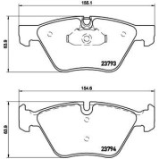 Brembo | Bremsbelagsatz, Scheibenbremse | P 06 057