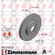 Zimmermann | Bremsscheibe | 590.2581.20