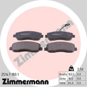 Zimmermann | Bremsbelagsatz, Scheibenbremse | 25147.180.1