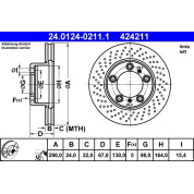 ATE | Bremsscheibe | 24.0124-0211.1