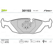 Valeo | Bremsbelagsatz, Scheibenbremse | 301103