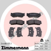 Zimmermann | Bremsbelagsatz, Scheibenbremse | 24488.155.1