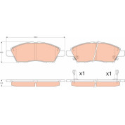 TRW | Bremsbelagsatz, Scheibenbremse | GDB3613