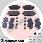 Zimmermann | Bremsbelagsatz, Scheibenbremse | 22782.185.2