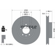 Textar | Bremsscheibe | 92121505