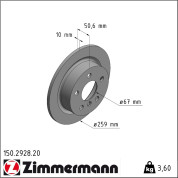 Zimmermann | Bremsscheibe | 150.2928.20