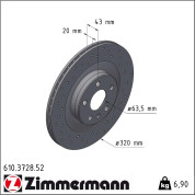 Zimmermann | Bremsscheibe | 610.3728.52