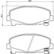 Brembo | Bremsbelagsatz, Scheibenbremse | P 28 043