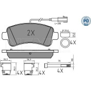 Meyle | Bremsbelagsatz, Scheibenbremse | 025 259 8721/PD