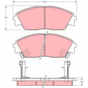 TRW | Bremsbelagsatz, Scheibenbremse | GDB763