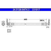 ATE | Bremsschlauch | 24.5126-0474.3