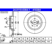ATE | Bremsscheibe | 24.0110-0364.1