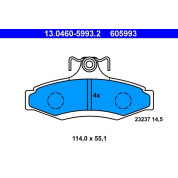 ATE | Bremsbelagsatz, Scheibenbremse | 13.0460-5993.2