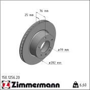 Zimmermann | Bremsscheibe | 150.1256.20