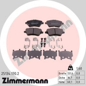 Zimmermann | Bremsbelagsatz, Scheibenbremse | 25134.170.2