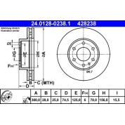 ATE | Bremsscheibe | 24.0128-0238.1