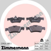 Zimmermann | Bremsbelagsatz, Scheibenbremse | 23924.180.1