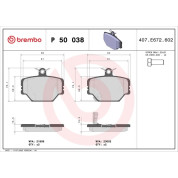 Brembo | Bremsbelagsatz, Scheibenbremse | P 50 038