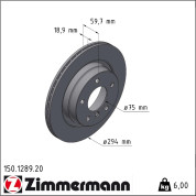 Zimmermann | Bremsscheibe | 150.1289.20