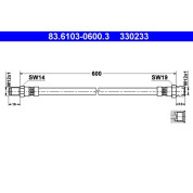 ATE | Bremsschlauch | 83.6103-0600.3