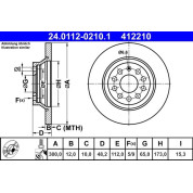 ATE | Bremsscheibe | 24.0112-0210.1