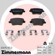 Zimmermann | Bremsbelagsatz, Scheibenbremse | 22675.155.2