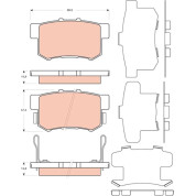 TRW | Bremsbelagsatz, Scheibenbremse | GDB3447