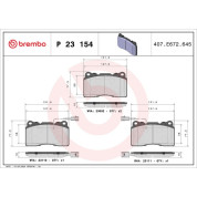 Brembo | Bremsbelagsatz, Scheibenbremse | P 23 154X