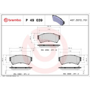 Brembo | Bremsbelagsatz, Scheibenbremse | P 49 039