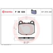 Brembo | Bremsbelagsatz, Scheibenbremse | P 59 025