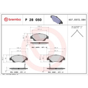 Brembo | Bremsbelagsatz, Scheibenbremse | P 28 050X