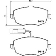 Brembo | Bremsbelagsatz, Scheibenbremse | P 23 128