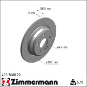 Zimmermann | Bremsscheibe | 400.3608.20