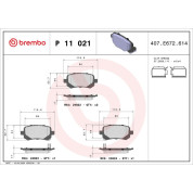 Brembo | Bremsbelagsatz, Scheibenbremse | P 11 021