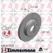 Zimmermann | Bremsscheibe | 400.3677.20