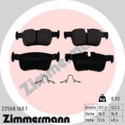 Zimmermann | Bremsbelagsatz, Scheibenbremse | 22568.160.1