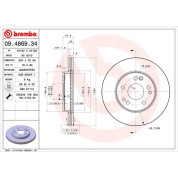 Brembo | Bremsscheibe | 09.4869.34