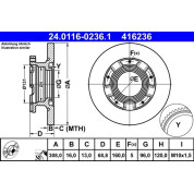 ATE | Bremsscheibe | 24.0116-0236.1