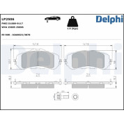 Delphi | Bremsbelagsatz, Scheibenbremse | LP2506