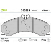 Valeo | Bremsbelagsatz, Scheibenbremse | 302089