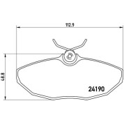 Brembo | Bremsbelagsatz, Scheibenbremse | P 36 015