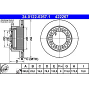 ATE | Bremsscheibe | 24.0122-0267.1