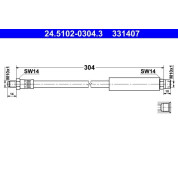 ATE | Bremsschlauch | 24.5102-0304.3