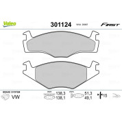 Valeo | Bremsbelagsatz, Scheibenbremse | 301124