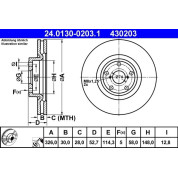 ATE | Bremsscheibe | 24.0130-0203.1