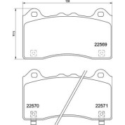 Brembo | Bremsbelagsatz, Scheibenbremse | P 24 202