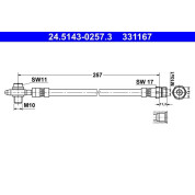 ATE | Bremsschlauch | 24.5143-0257.3