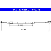ATE | Seilzug, Feststellbremse | 24.3727-0238.2