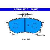 ATE | Bremsbelagsatz, Scheibenbremse | 13.0460-5987.2
