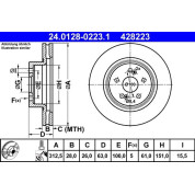 ATE | Bremsscheibe | 24.0128-0223.1